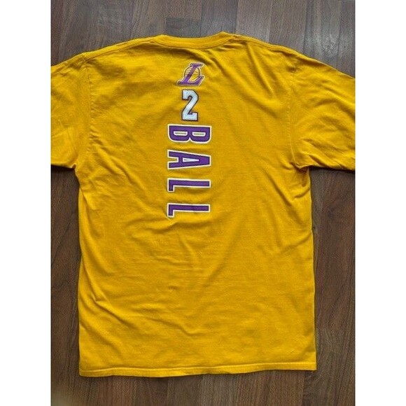Fanatics Los Angeles Lakers Jersey Shirt Men's‎ MED Yellow Lonzo Ball NBA - Picture 5 of 6